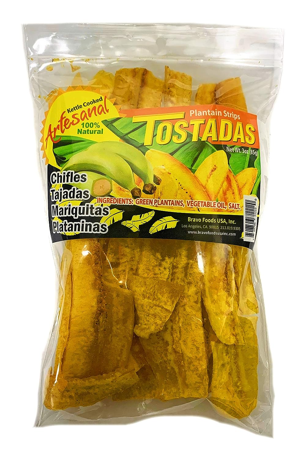 3 Pack Tostadas de Plátano Artesanales – 3 Sabores: Natural, Chipotle y Ajo Limón