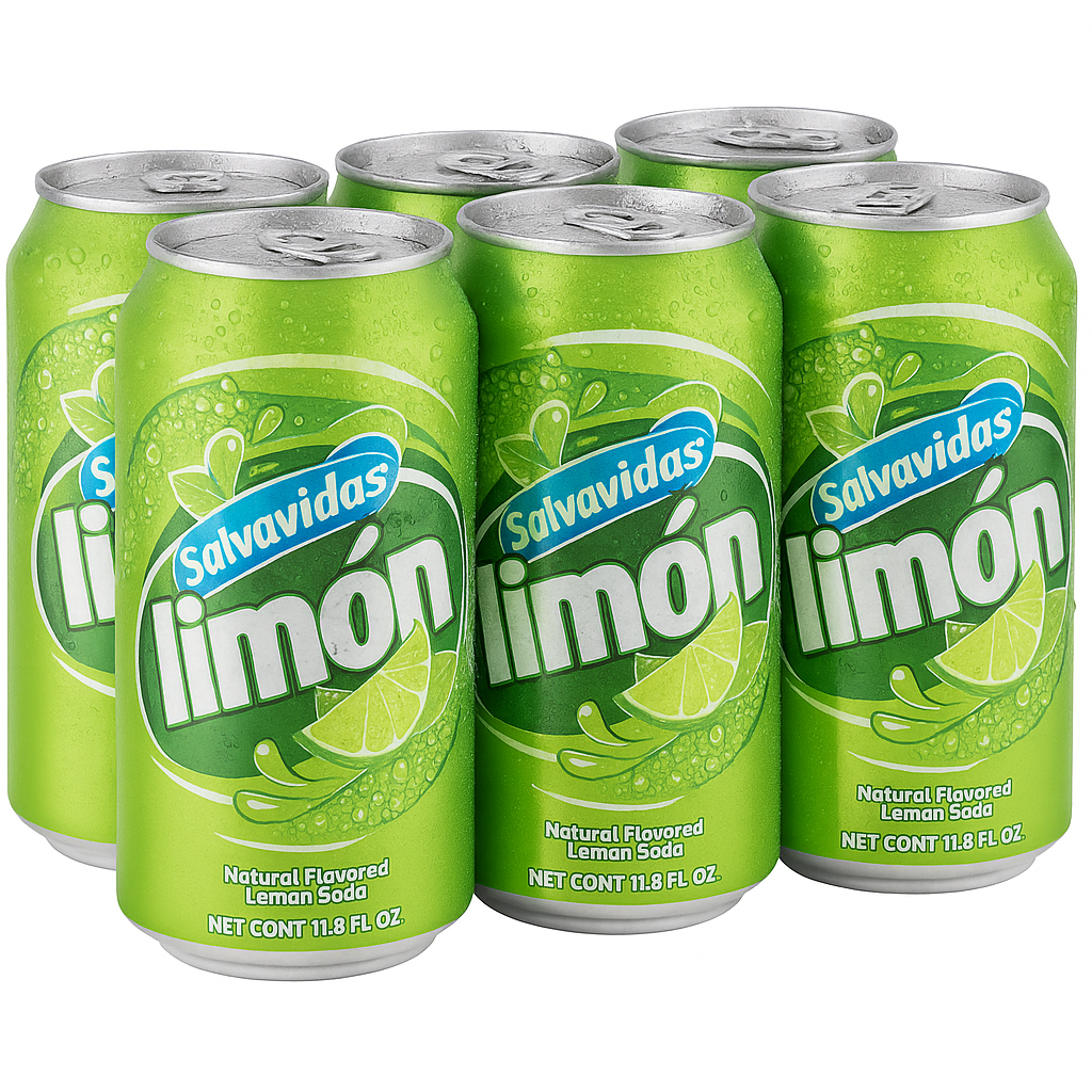 Salvavida Limón – Refresco Hondureño en Lata | 6 Pack