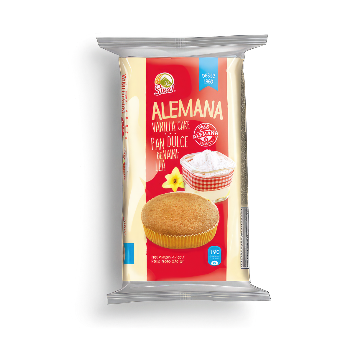 Alemana de la marca Sinai, pan dulce tradicional centroamericano en empaque individual