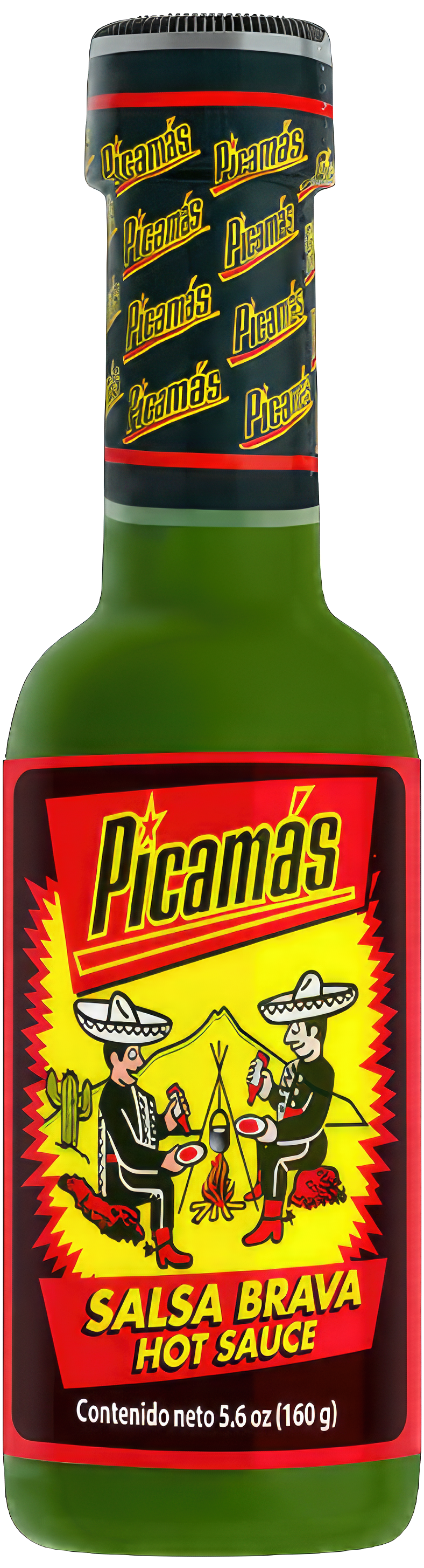 Salsa de chile verde Picamas en botella de 5.6oz – Picante guatemalteco suave