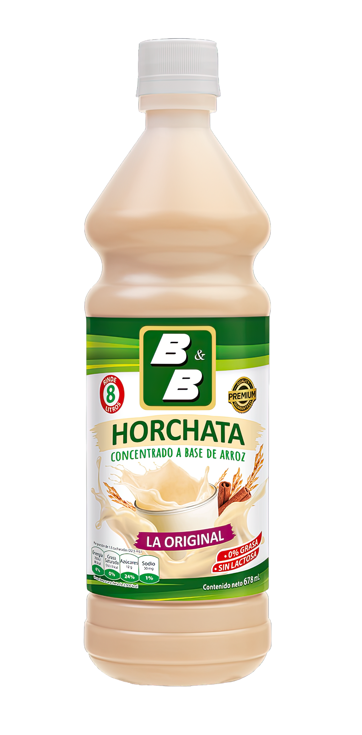 Botella de Concentrado de Horchata B&B 678 ml – Bebida tradicional salvadoreña