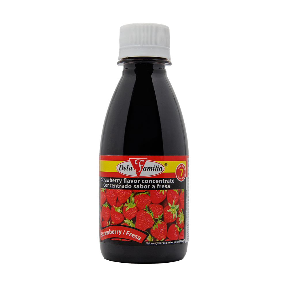 Esencia concentrada de fresa De La Familia – saborizante dulce para postres y bebidas – Latin Foods At Your Door