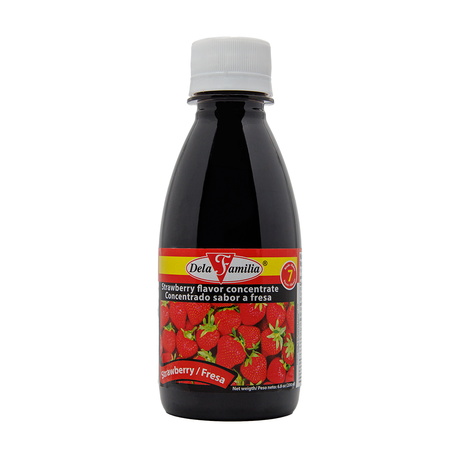 Esencia concentrada de fresa De La Familia – saborizante dulce para postres y bebidas – Latin Foods At Your Door