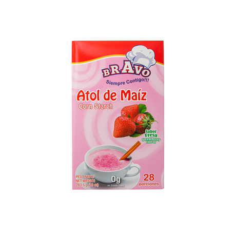 Fécula sabor fresa Bravo Foods – ideal para atoles y postres típicos – Latin Foods At Your Door