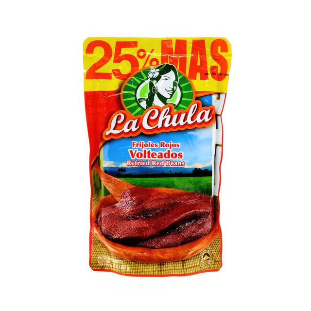 Frijol refrito rojo La Chula 283 g – frijoles listos para servir en porción individual – Latin Foods At Your Door