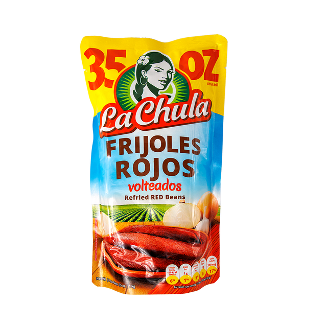 Frijol refrito rojo La Chula 35 oz – frijoles listos para servir con sabor casero – Latin Foods At Your Door