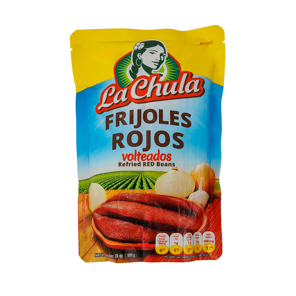 Frijol refrito rojo La Chula 800 g – frijoles salvadoreños listos para servir – Latin Foods At Your Door