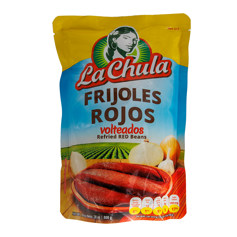 Frijoles refritos negros volteados La Chula 800 g – listos para servir con sabor casero – Latin Foods At Your Door