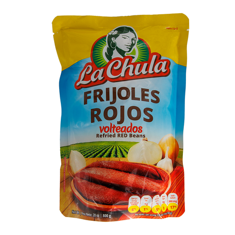 Frijoles refritos negros volteados La Chula 800 g – listos para servir con sabor casero – Latin Foods At Your Door