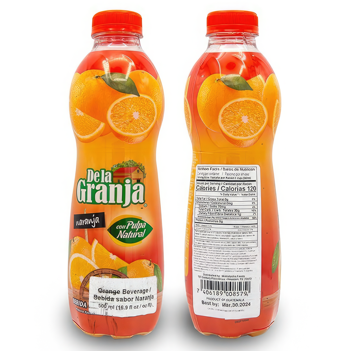 Jugo de Naranja De la Granja – Con Pulpa Natural | 500 mL