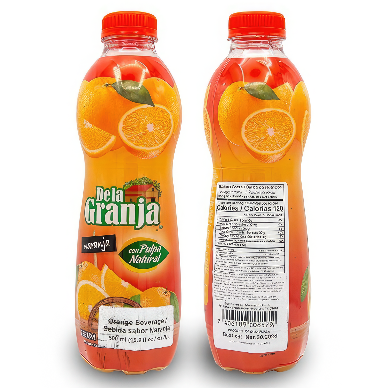 Jugo de Naranja De la Granja – Con Pulpa Natural | 500 mL