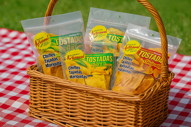 Pack de tostadas de plátano artesanales – sabores natural, chipotle y ajo limón – Latin Foods At Your Door