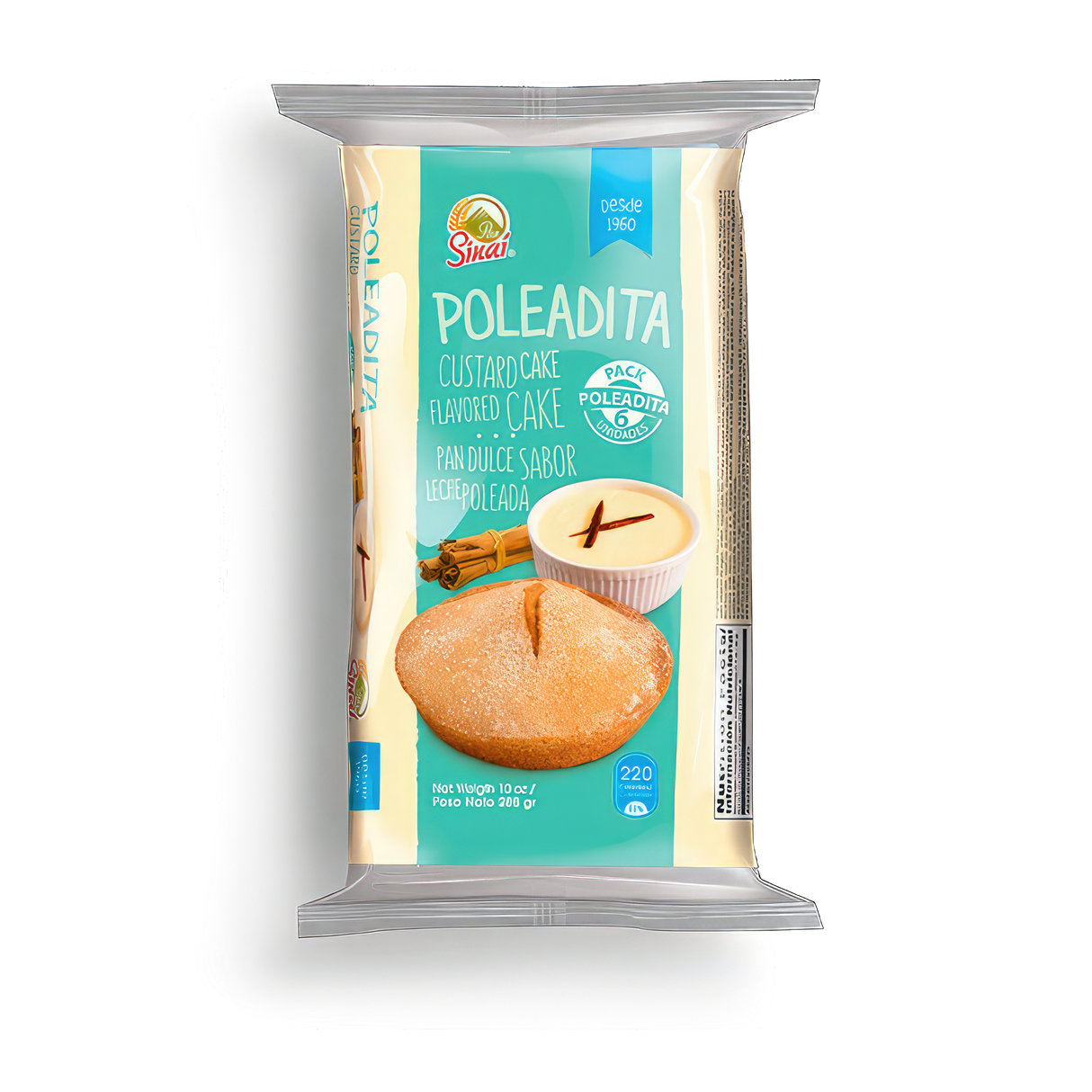 Poleadita de la marca Sinai – pan dulce tradicional en empaque de 6 unidades