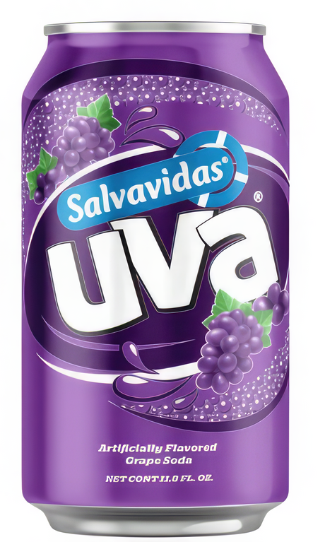 Salvavida Uva – six pack de refresco hondureño sabor uva en lata – Latin Foods At Your Door