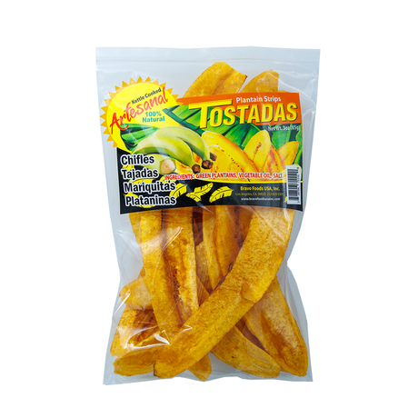 Tostadas de plátano artesanales sabor natural – snack crujiente centroamericano – Latin Foods At Your Door