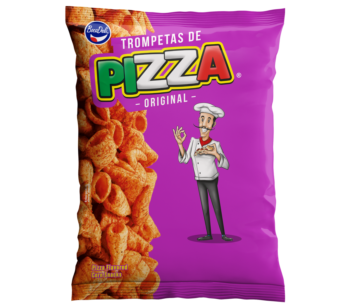 Trompetas Pizza Bocadeli Salvadoran corn snack