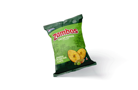 Zambos salsa verde – chips de plátano hondureñas con sabor especiado – Latin Foods At Your Door