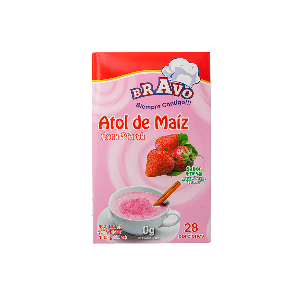 Atol de Maiz con Sabor Fresa | Corn Atol with Strawberry Flavor | 12oz