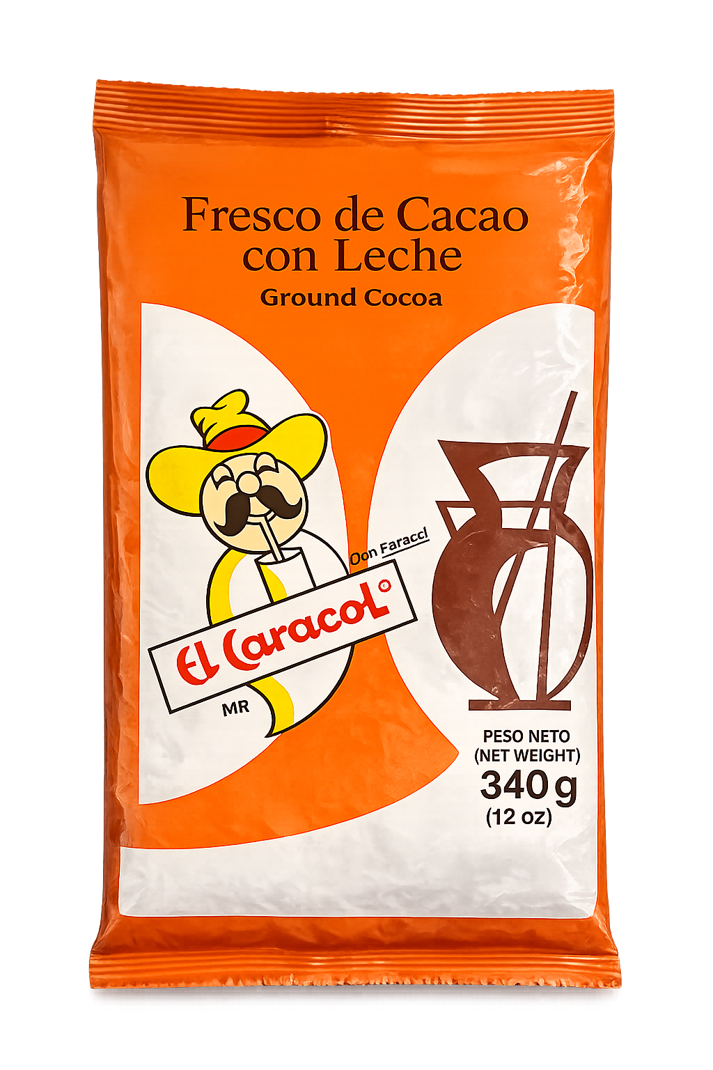 Cocoa and Milk Drink El Caracol 12 oz | Traditional Central American Beverage