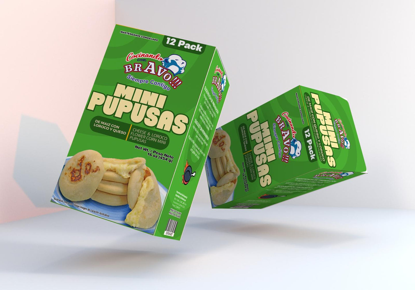 Mini pupusas Queso y Loroco - 12 Pack