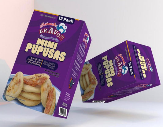 Mini pupusas Frijol Queso y Chicharron - 12 Pack (Copy)