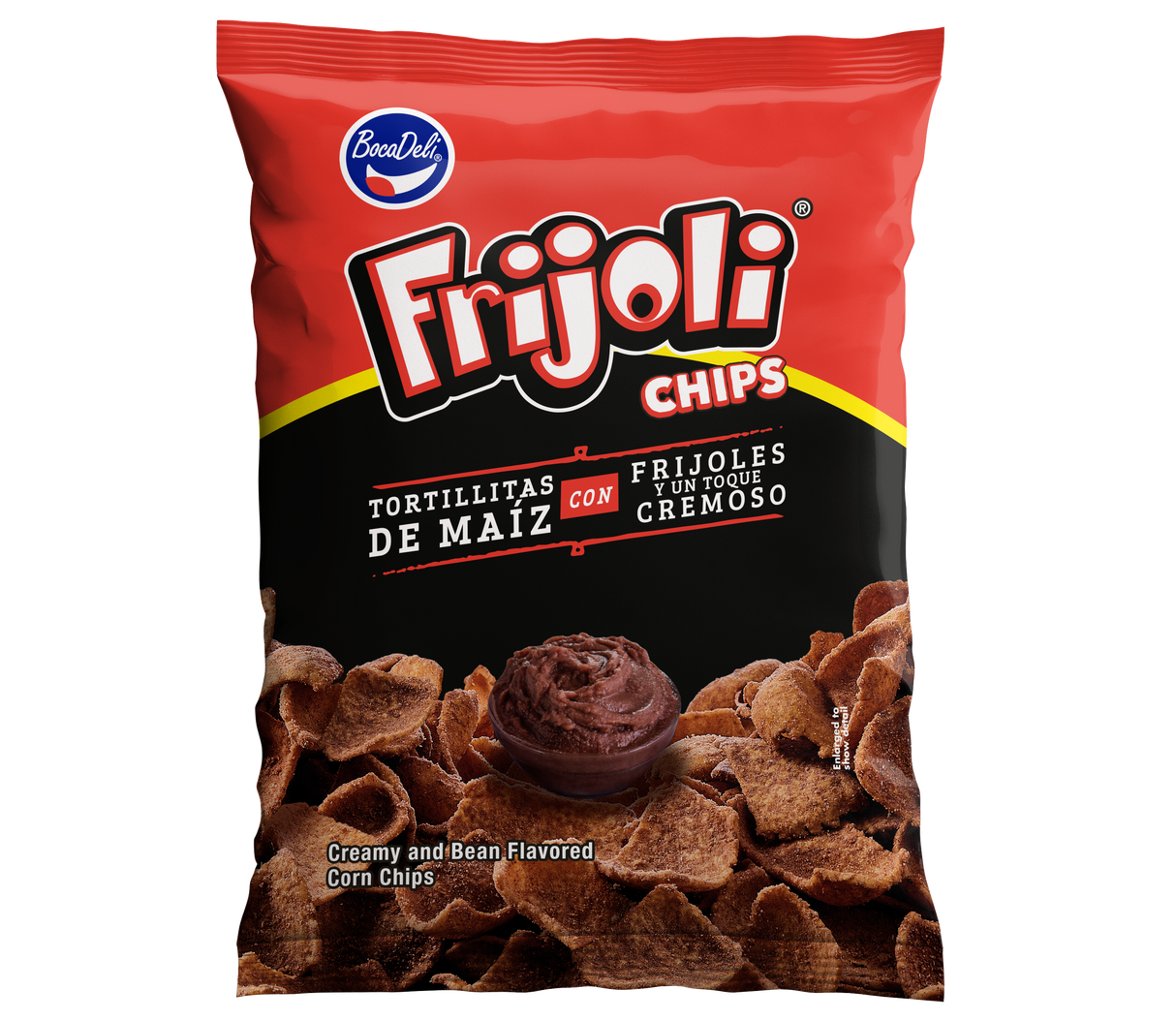 Frijoli Chips Original Bocadeli, snack salvadoreño en bolsa