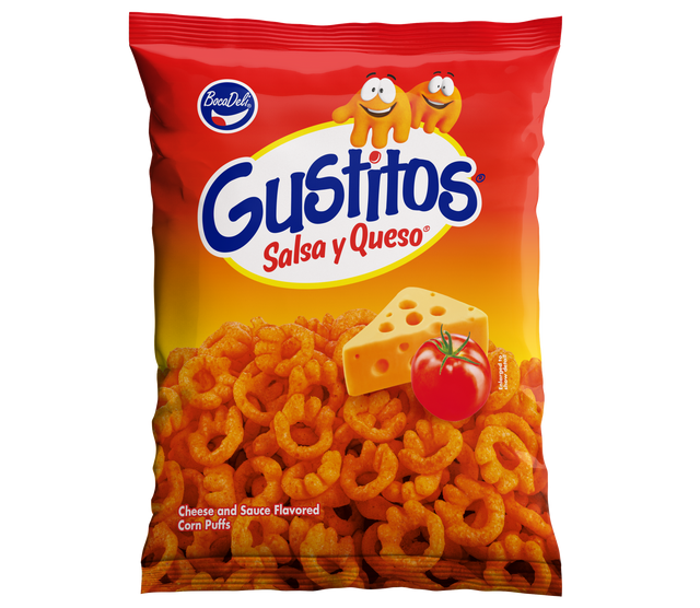 Gustitos Salsa y Queso Bocadeli – Snack salvadoreño crujiente sabor salsa y queso