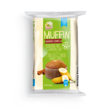 Muffin de banano y canela Pan Sinai en pack de 6