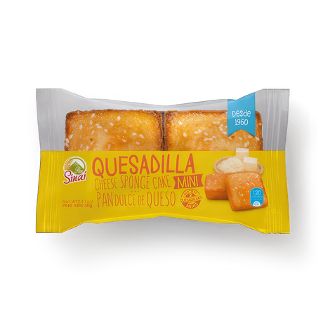 Quesadilla doble mini Sinai, pan dulce con queso pack de 2