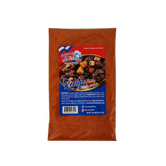 Relajo Salvadoreño molido en bolsa – mezcla de especias tradicionales para tamales y guisos.
