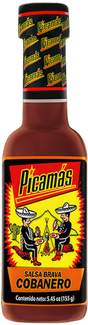 Botella de salsa Picamas cobanero 5.45oz – Salsa picante con chile ahumado guatemalteco