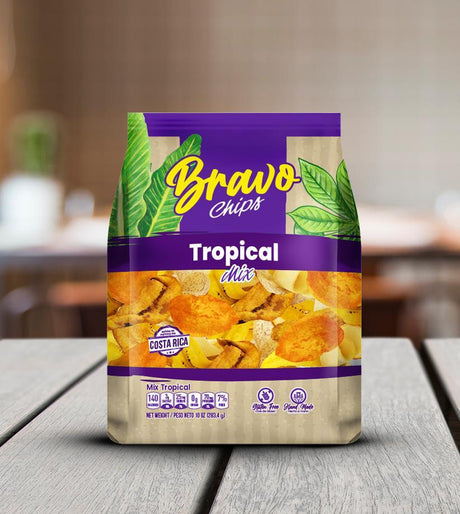 Tostadas Tropical Mix 10 oz – Chips de plátano, yuca y camote libres de gluten